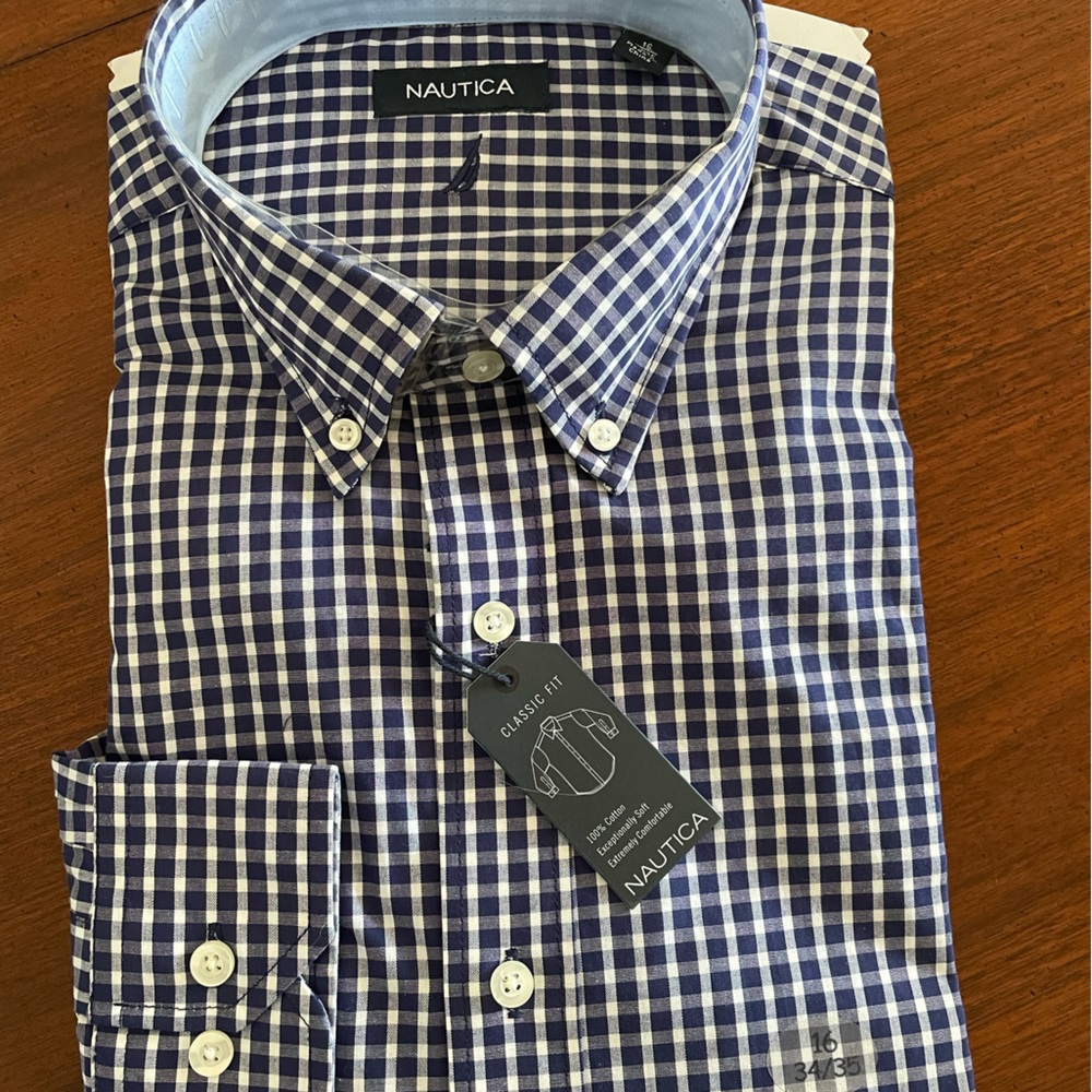 Nautica long sleeve button down size 16. 34/35